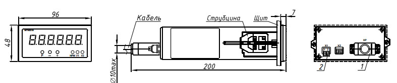 рис. 2 - Монтажный чертёж МТМ310, МТМ310С