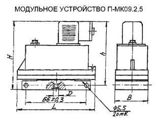 Размеры устройства П-МК09.2,5